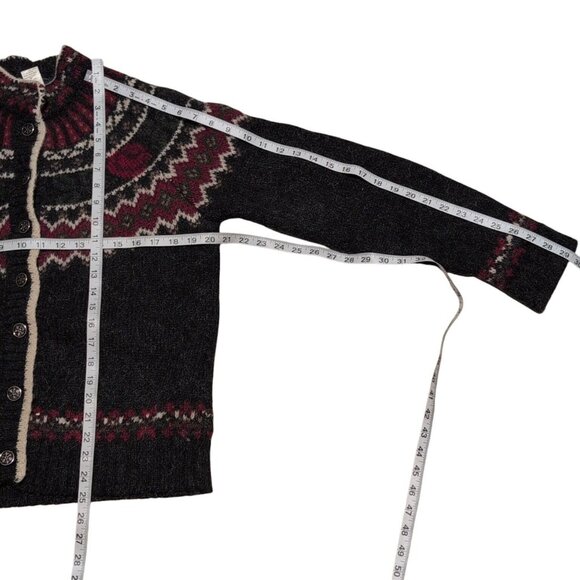 Vintage Woolrich Sweater Womens Large Wool Mohair Floral Fair Isle Button Up - Picture 10 of 10